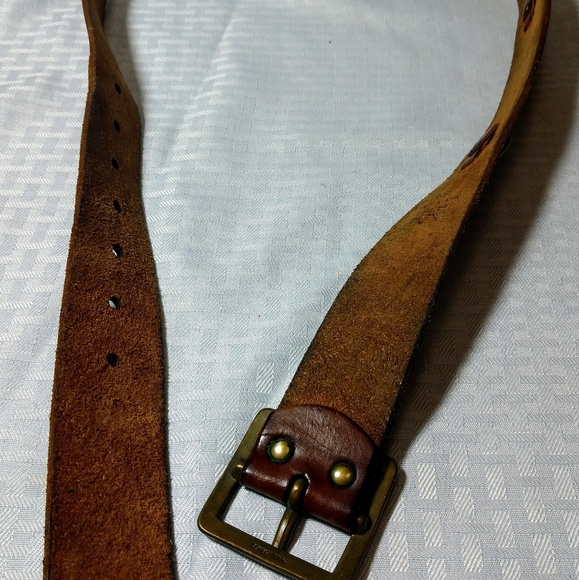 Ambercrombie Leather Belt w/ Brass Bucle - Picture 3 of 8